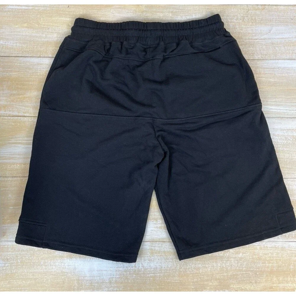 NWT Mono B Mens Size L Active Sweat Shorts Black Organic Cotton Blend Pull On - Picture 10 of 12